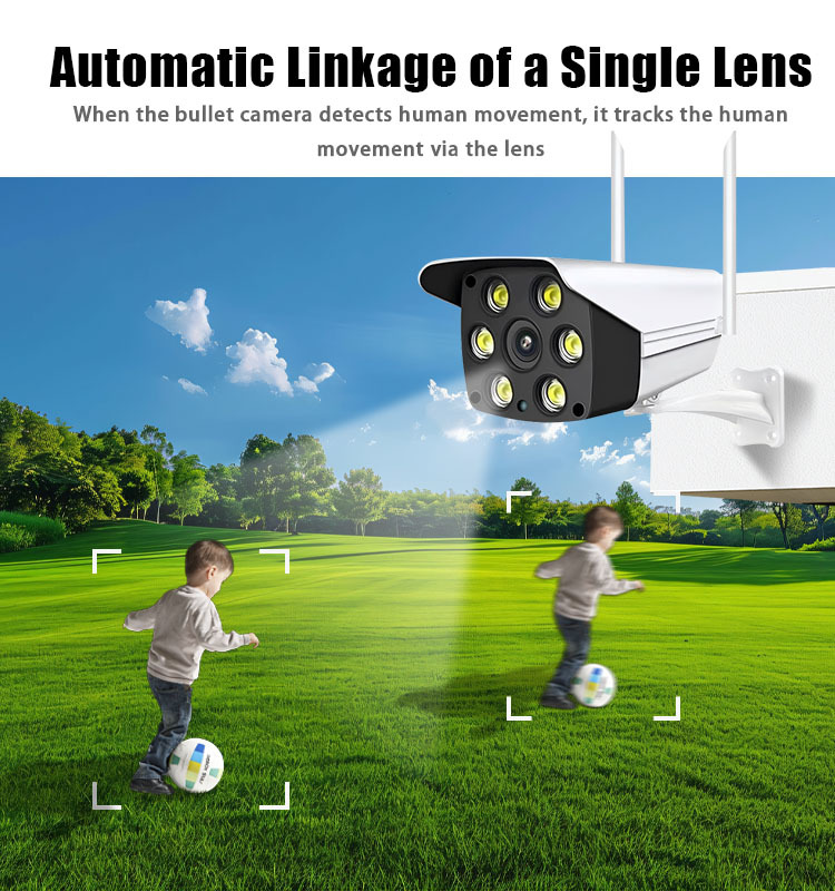 5mp Dualâ€‘band Wifi Bullet Security Camera H.265 Dualâ€‘light Night Vision Ai Human Detection Twoâ€‘way Audio Bluetooth Pairing Ip66 Outdoor Surveillance Camera Support Tf Card & Cloud Storage 1